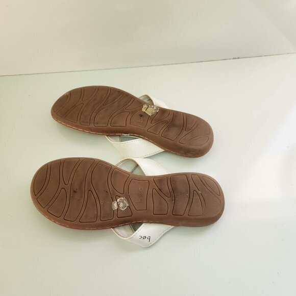 B.O.C White Thong Padded Comfort Sandals Size 7 - Picture 5 of 6